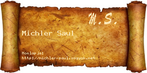 Michler Saul névjegykártya